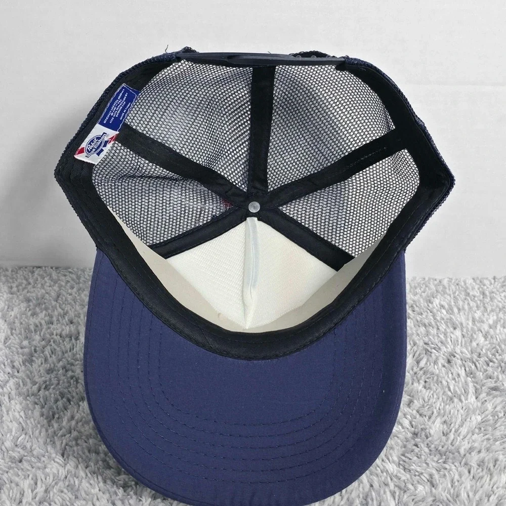 Pabst Blue‎ Ribbon PBR Beer Stripe Trucker Snapback Cap Hat Navy White Red NWT